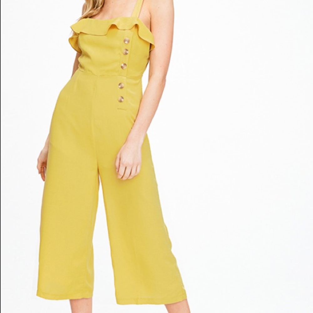 Apron Front Ruffled Jumpsuit - Picture 3 of 3